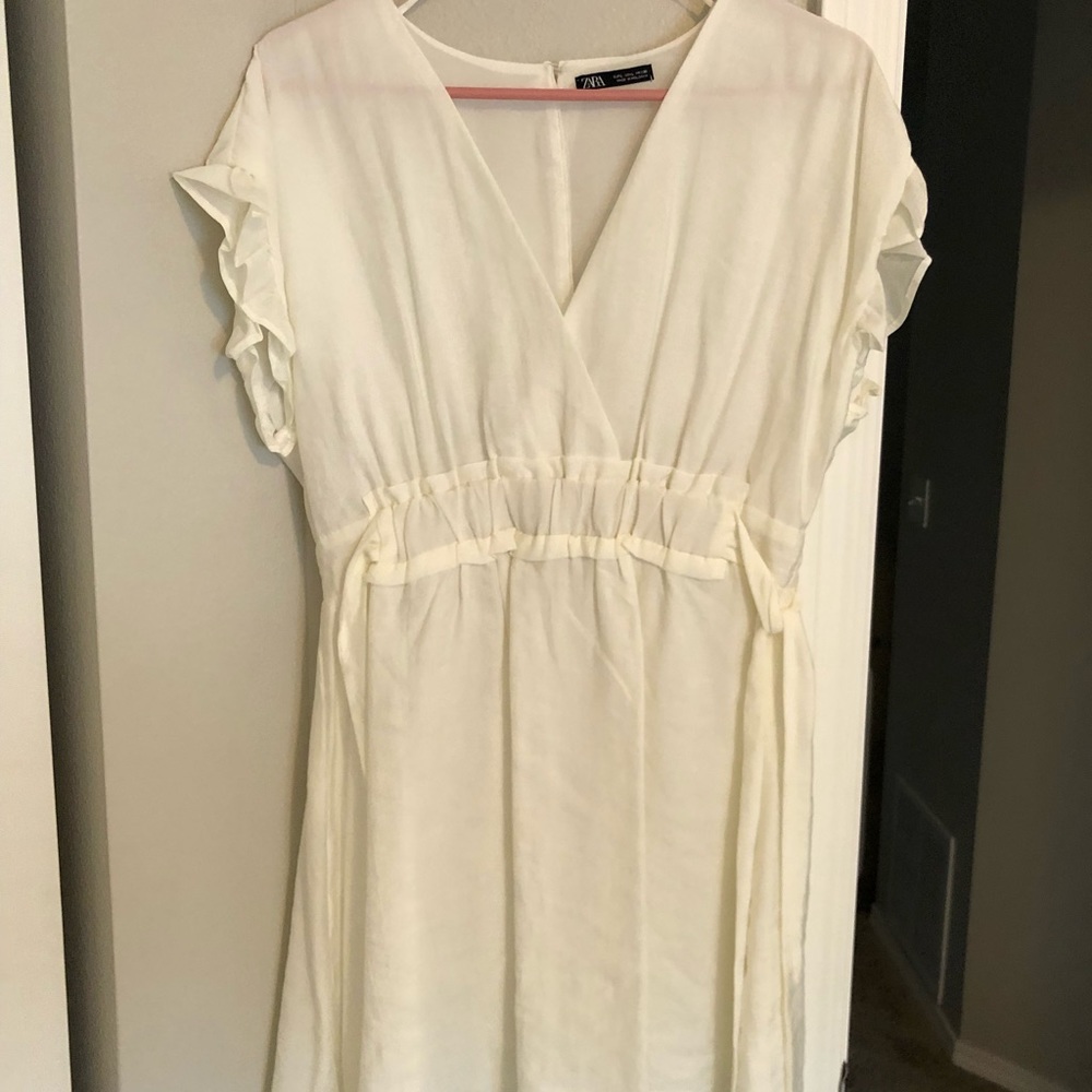 Zara White Wrap Dress